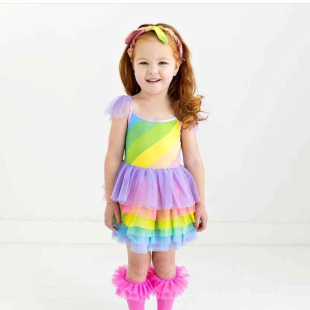 Posh Peanut Rainbow Tutu Bodysuit